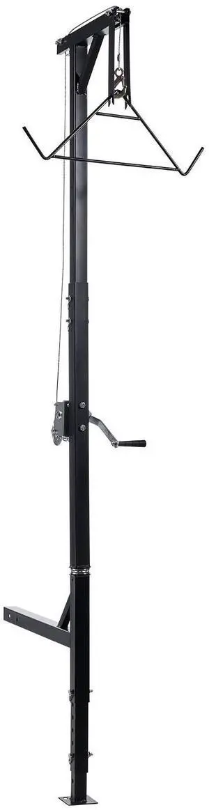 Truck Hitch Game Hoist, 400 lbs Load Capacity, Hunting Deer Hoist with 2-inch Receiver, 360-Degree Swivel Shaft & Adjustable Height, Includes Gambrel Winch for Skinning & Cleaning Game Truck Hitch Game Hoist, 400 lbs Load Capacity, Hunting Deer Hoist with 2-inch Receiver, 360-Degree Swivel Shaft & Adjustable Height, Includes Gambrel Winch for Skinning & Cleaning Game