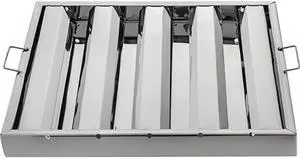Pack of 6 Hood Filters 19.5W x 19.5H Inch, 430 Stainless Steel 4 Grooves Commercial Hood Filters, Range Hood Filter for Grease Rated Commercial Kitchen Exhaust Hoods Pack of 6 Hood Filters 19.5W x 19.5H Inch, 430 Stainless Steel 4 Grooves Commercial Hood Filters, Range Hood Filter for Grease Rated Commercial Kitchen Exhaust Hoods