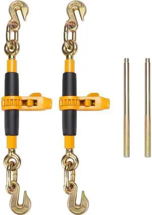 Ratchet Chain Binder, 5/16"-3/8" Heavy Duty Load Binders, with G80 Hooks 7,100 lbs Secure Load Limit, Labor-saving Anti-skid Handle, Tie Down Hauling Chain Binders for Flatbed Truck Trailer, 4 P Ratchet Chain Binder, 5/16"-3/8" Heavy Duty Load Binders, with G80 Hooks 7,100 lbs Secure Load Limit, Labor-saving Anti-skid Handle, Tie Down Hauling Chain Binders for Flatbed Truck Trailer, 4 P