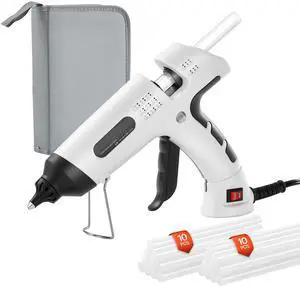 Hot Glue Gun, 60/100W Dual Power, Mini Hot Glue Gun with 20 Premium Glue Sticks and Oxford Cloth Bag, Fast Preheating & High Temp Melt Glue Gun for Crafts, Arts, DIY, Quick Home Repairs, White Hot Glue Gun, 60/100W Dual Power, Mini Hot Glue Gun with 20 Premium Glue Sticks and Oxford Cloth Bag, Fast Preheating & High Temp Melt Glue Gun for Crafts, Arts, DIY, Quick Home Repairs, White