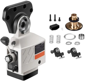 X-Axis Power Feed for Milling Machine, 450 in-lb Torque, 0-200RPM Adjustable Rotate Speed 120V Power Table Feed Mill Feeder, for Bridgeport Some Knee Type Mills with a 5/8" End Shaft Diameter X-Axis Power Feed for Milling Machine, 450 in-lb Torque, 0-200RPM Adjustable Rotate Speed 120V Power Table Feed Mill Feeder, for Bridgeport Some Knee Type Mills with a 5/8" End Shaft Diameter