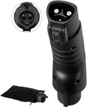 Tesla to J1772 Charging Adapter, Max 48 Amp 240V, J1772 EVs Charger Adapter, with IP65 Storage Bag Anti-Drop Lock, for Tesla High Powered Wall Connector, Destination Charger and Mobile Connector Tesla to J1772 Charging Adapter, Max 48 Amp 240V, J1772 EVs Charger Adapter, with IP65 Storage Bag Anti-Drop Lock, for Tesla High Powered Wall Connector, Destination Charger and Mobile Connector
