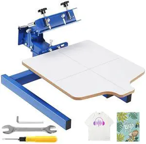 Screen Printing Machine, 1 Color 1 Station Silk Screen Printing Press, 21.2x17.7in Screen Printing Press, Double-layer Positioning Pallet, Adjustable Tension for T-shirt DIY Printing Screen Printing Machine, 1 Color 1 Station Silk Screen Printing Press, 21.2x17.7in Screen Printing Press, Double-layer Positioning Pallet, Adjustable Tension for T-shirt DIY Printing