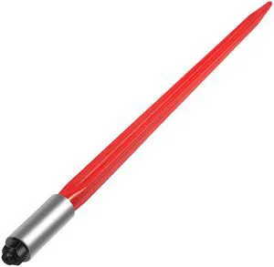 Hay Spear 32" Bale Spear 1350 lbs Capacity, Bale Spike Quick Attach Square Hay Bale Spears 1.4" Wide, Red Coated Bale Forks, Bale Hay Spike with Hex Nut & Sleeve for Buckets Tractors Loaders Hay Spear 32" Bale Spear 1350 lbs Capacity, Bale Spike Quick Attach Square Hay Bale Spears 1.4" Wide, Red Coated Bale Forks, Bale Hay Spike with Hex Nut & Sleeve for Buckets Tractors Loaders
