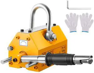 Magnetic Lifter, 880 lbs/400 kg Pulling Capacity, 2.5 Safety Factor, Neodymium & Steel, Lifting Magnet with Release, Permanent Lift Magnets, Heavy Duty Magnet for Hoist, Shop Crane, Block, Board Magnetic Lifter, 880 lbs/400 kg Pulling Capacity, 2.5 Safety Factor, Neodymium & Steel, Lifting Magnet with Release, Permanent Lift Magnets, Heavy Duty Magnet for Hoist, Shop Crane, Block, Board