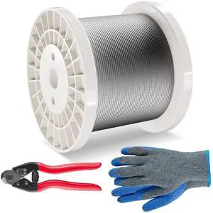T316 Stainless Steel Cable 1/8" 7x7 Steel Wire Rope 600 ft Cable Railing T316 Stainless Steel Cable 1/8" 7x7 Steel Wire Rope 600 ft Cable Railing