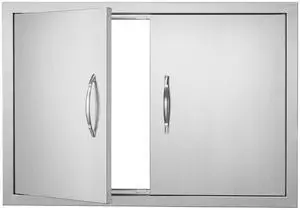 BBQ Access Door, 30W x 21H Inch Double Outdoor Kitchen Door, Stainless Steel Flush Mount Door, Wall Vertical Door with Handles, for BBQ Island, Grilling Station, Outside Cabinet BBQ Access Door, 30W x 21H Inch Double Outdoor Kitchen Door, Stainless Steel Flush Mount Door, Wall Vertical Door with Handles, for BBQ Island, Grilling Station, Outside Cabinet