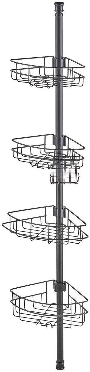 56" to 114" High Shower Corner Caddy Tension Pole Rust-Proof Tension Pole 56" to 114" High Shower Corner Caddy Tension Pole Rust-Proof Tension Pole