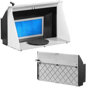Airbrush Spray Booth, Dual Fans, 21.5 x 18.7 x 14.6 in, Portable Hobby Airbrush Paint Spray Booth Kit with 3 LED Lights and Exhaust Extension Hose, for Painting Models, Arts, Crafts, Cakes Airbrush Spray Booth, Dual Fans, 21.5 x 18.7 x 14.6 in, Portable Hobby Airbrush Paint Spray Booth Kit with 3 LED Lights and Exhaust Extension Hose, for Painting Models, Arts, Crafts, Cakes