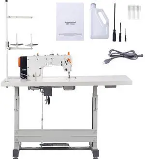 Industrial Lockstitch Sewing Machine Lockstitch 550W Servo Motor and Table Stand Industrial Lockstitch Sewing Machine Lockstitch 550W Servo Motor and Table Stand