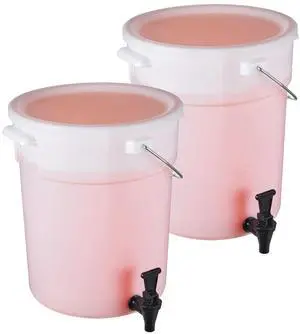 Beverage Dispenser, 5 Gallon Drink Dispensers for Parties, Plastic Juice Dispenser with Spigot and Lid, Iced Tea Lemonade Juice Water Dispenser, for Restaurants, Hotels, Parties, 2 Pack Beverage Dispenser, 5 Gallon Drink Dispensers for Parties, Plastic Juice Dispenser with Spigot and Lid, Iced Tea Lemonade Juice Water Dispenser, for Restaurants, Hotels, Parties, 2 Pack