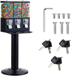 Gumball Machine with Stand Vending Coin Bank Vintage Candy Dispenser Black Gumball Machine with Stand Vending Coin Bank Vintage Candy Dispenser Black