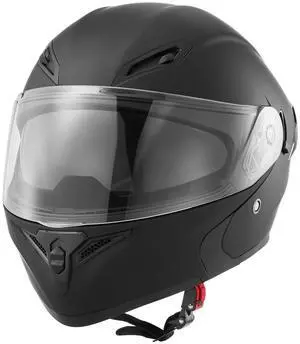 Motorcycle Helmet, Modular, Adult Motocross Dirt Bike Helmet with Large Clear Visor, Comfortable Motorbike Racing Street with Detachable Liner for Men & Women, DOT Approved, (Matte Black, M) Motorcycle Helmet, Modular, Adult Motocross Dirt Bike Helmet with Large Clear Visor, Comfortable Motorbike Racing Street with Detachable Liner for Men & Women, DOT Approved, (Matte Black, M)