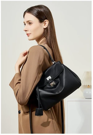 Women's Soft Genuine Leather Satchel Purses Top Handle Crossbody Bags Black Women's Soft Genuine Leather Satchel Purses Top Handle Crossbody Bags Black