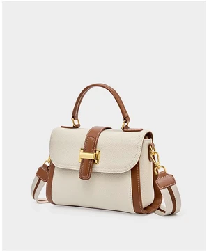 Genuine Leather Handbags Vintage-Style Top Handle Shoulder Bag White Genuine Leather Handbags Vintage-Style Top Handle Shoulder Bag White
