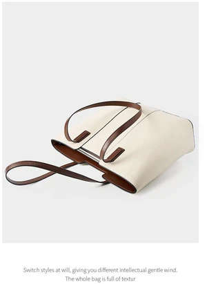 Genuine Leather Women Crossbody Handbag White Genuine Leather Women Crossbody Handbag White