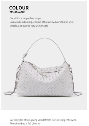Genuine Leather Women's Evening Handbags White Genuine Leather Women's Evening Handbags White