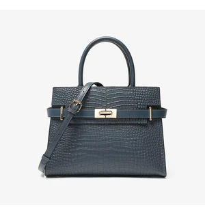 Genuine Leather Large Capacity Wedding Bag Mother's Handbag Blue Genuine Leather Large Capacity Wedding Bag Mother's Handbag Blue