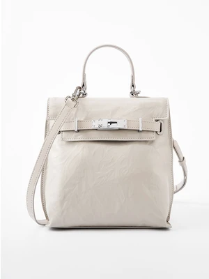 Genuine Leather Women Backpack Travel Bag White Genuine Leather Women Backpack Travel Bag White