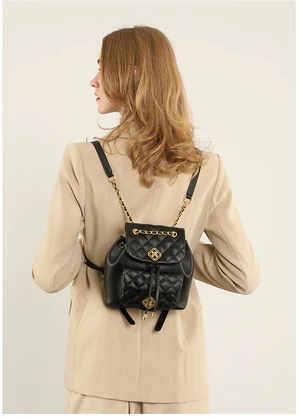 Genuine Leather Women's Backpack Black Genuine Leather Women's Backpack Black