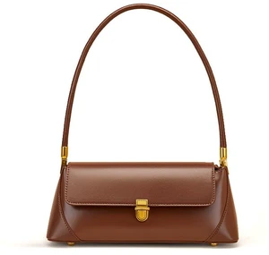 Genuine Leather Fashion Platinum Bag Cross Shoulder Women's Handbag Brown Genuine Leather Fashion Platinum Bag Cross Shoulder Women's Handbag Brown