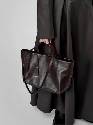 Women Genuine Leather Tote Purse Shoulder Bag Brown Women Genuine Leather Tote Purse Shoulder Bag Brown