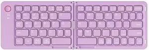Wireless Foldable Bluetooth Keyboard Mini Portable Keyboard for Laptops, Smartphones, and Office Purple Wireless Foldable Bluetooth Keyboard Mini Portable Keyboard for Laptops, Smartphones, and Office Purple