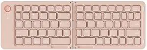 Wireless Foldable Bluetooth Keyboard Mini Portable Keyboard for Laptops, Smartphones, and Office Pink Wireless Foldable Bluetooth Keyboard Mini Portable Keyboard for Laptops, Smartphones, and Office Pink