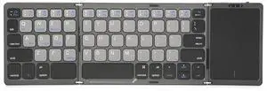 New Portable Ultra-Slim Wireless Mini Tri-Fold Bluetooth Keyboard with Touchpad For Phones, Ipad, and Office Black and Grey New Portable Ultra-Slim Wireless Mini Tri-Fold Bluetooth Keyboard with Touchpad For Phones, Ipad, and Office Black and Grey