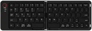 Wireless Foldable Bluetooth Keyboard Mini Portable Keyboard for Laptops, Smartphones, and Office Black Wireless Foldable Bluetooth Keyboard Mini Portable Keyboard for Laptops, Smartphones, and Office Black