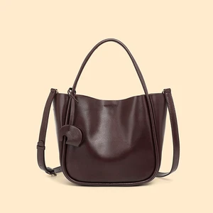 Women Tote Bag Retro Genuine Leather Crossbody Bag Brown Women Tote Bag Retro Genuine Leather Crossbody Bag Brown
