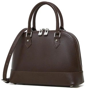 Genuine Leather Women Large Capacity Top-handle Hobo Bag Brown Genuine Leather Women Large Capacity Top-handle Hobo Bag Brown