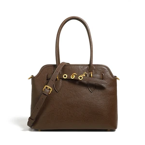 Genuine Leather Women Fashion Handbags Tote Bag Shoulder Bag Brown Genuine Leather Women Fashion Handbags Tote Bag Shoulder Bag Brown