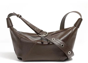 Ladies' Genuine Leather Shell Bag Brown Ladies' Genuine Leather Shell Bag Brown