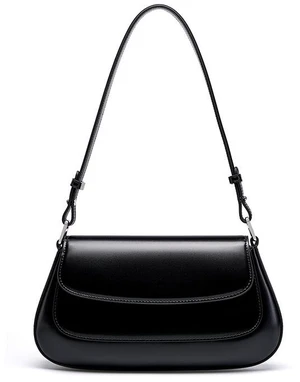 Genuine Leather Boston Shell Bag Shoulder Cross Shoulder Handbag Black Genuine Leather Boston Shell Bag Shoulder Cross Shoulder Handbag Black