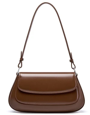 Genuine Leather Boston Shell Bag Shoulder Cross Shoulder Handbag Brown Genuine Leather Boston Shell Bag Shoulder Cross Shoulder Handbag Brown