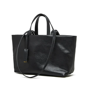 Women Genuine Leather Tote Purse Shoulder Bag Black Women Genuine Leather Tote Purse Shoulder Bag Black