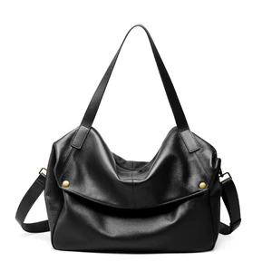 Genuine Leather Women Top Handle Shoulder Handbags Black Genuine Leather Women Top Handle Shoulder Handbags Black