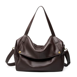 Genuine Leather Women Top Handle Shoulder Handbags Brown Genuine Leather Women Top Handle Shoulder Handbags Brown