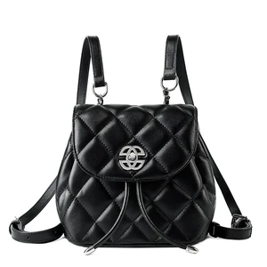 Genuine Leather Fashion Backpack Large Capacity Backpack Black Genuine Leather Fashion Backpack Large Capacity Backpack Black
