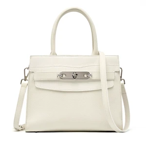 Genuine Leather Women's Bag Vintage Handbag White Genuine Leather Women's Bag Vintage Handbag White