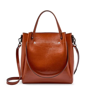 Genuine Leather Fashion Retro Messenger Bag Women's Handbag Brown Genuine Leather Fashion Retro Messenger Bag Women's Handbag Brown
