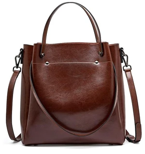 Genuine Leather Fashion Retro Messenger Bag Women's Handbag Brown Genuine Leather Fashion Retro Messenger Bag Women's Handbag Brown
