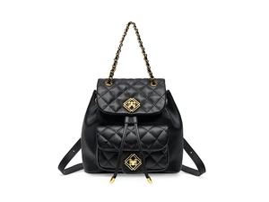 Genuine Leather Women's Backpack Black Genuine Leather Women's Backpack Black