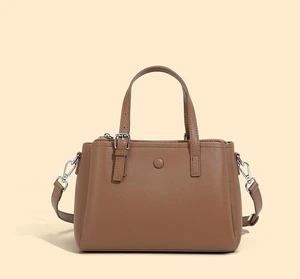 Genuine Leather Women Crossbody Bag Brown Genuine Leather Women Crossbody Bag Brown