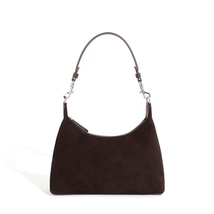 Frosted Cowhide High-Capacity Crossbody Bag Brown Frosted Cowhide High-Capacity Crossbody Bag Brown