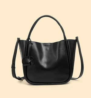 Women Tote Bag Retro Genuine Leather Crossbody Bag Black Women Tote Bag Retro Genuine Leather Crossbody Bag Black