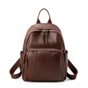Genuine Leather Backpack Brown Genuine Leather Backpack Brown
