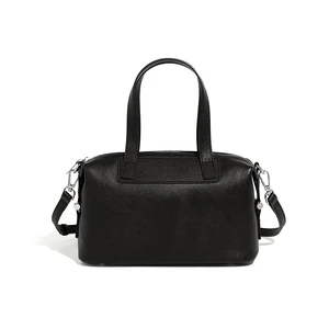 Genuine Leather Women's Handbag Vintage Boston Handbag Black Genuine Leather Women's Handbag Vintage Boston Handbag Black