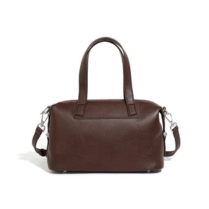 Genuine Leather Women's Handbag Vintage Boston Handbag Brown Genuine Leather Women's Handbag Vintage Boston Handbag Brown